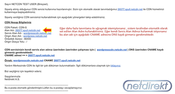 Netdirekt CDN Bilgileri